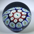 Vintage Murano Art Glass Paperweight Concentric Ruffled Millefiori