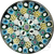 Damon MacNaught 2023 Glass Art Paperweight Complex Concentric Millefiori with Pine Tree Silhouettes & Stave Basket