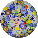 Chris Sherwin 2019 Closepack Complex Millefiori on Blue With Face Murrine