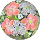 Signed Orient & Flume Torchwork Flowers with Vine on Transparent Dichroic Ground