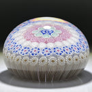 Jim Brown 2010 Glass Art Paperweight Concentric Complex Millefiori in Stave Basket