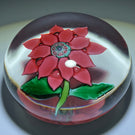 Antique Boston & Sandwich Lampwork Poinsettia on Clear Ground
