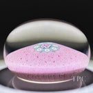 Magnum Damon MacNaught 2023 Glass Art Paperweight Complex Pink Millefiori Carpet Ground with Delicate Blue Center Motif