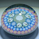 Michael Hunter 2021 Concentric Complex Millefiori in Stave Basket with White Rose & Toucan Picture Murrine