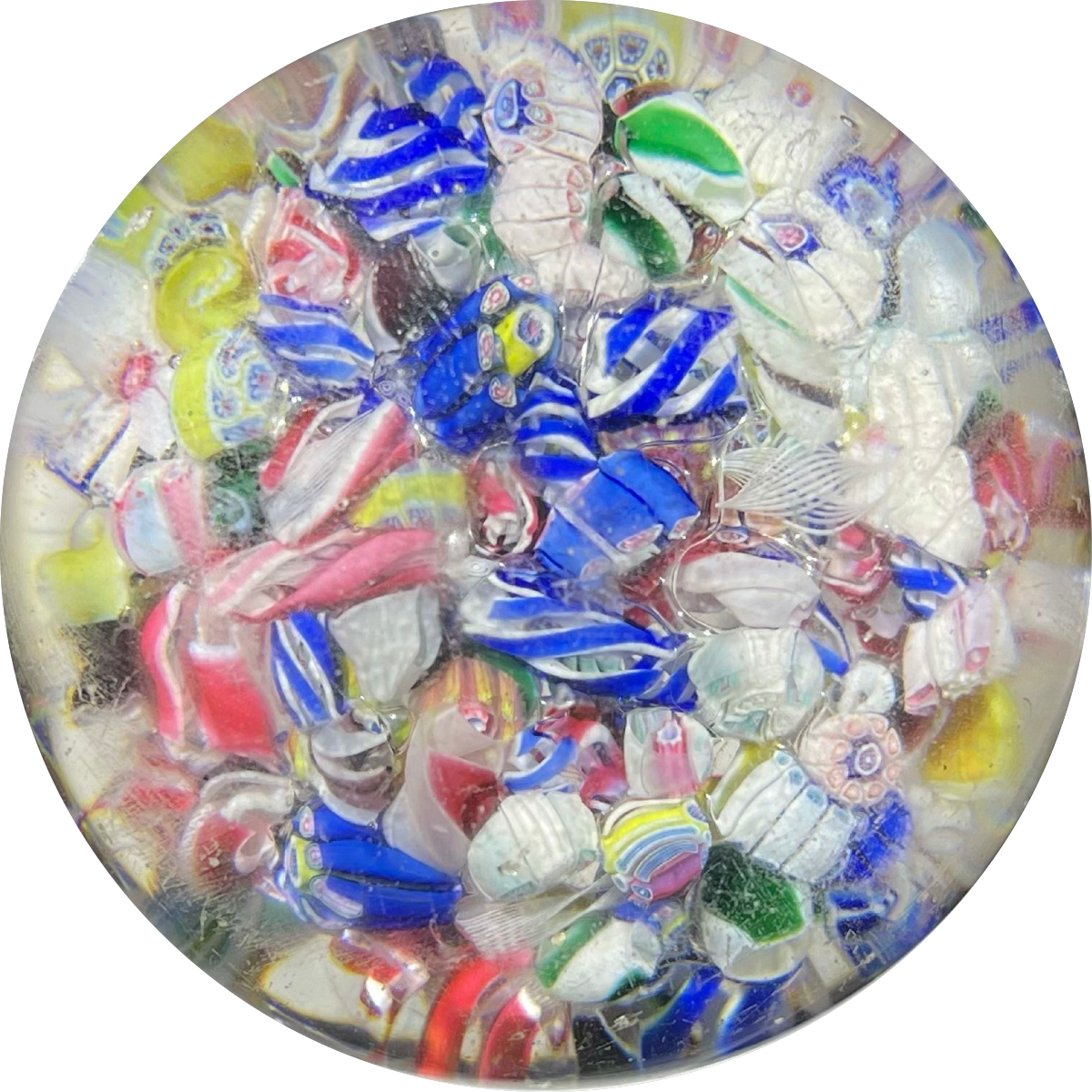 Antique New England Glass Co. NEGC End-of-Day Millefiori Scramble