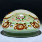 Early Paul Ysart Concentric Millefiori With Radiating Aventurine Twists On Green Jasper Ground
