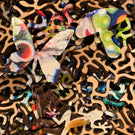 Michael Hunter 2019 Art Glass Paperweight & Matching Custom-Cut Wooden Jigsaw Puzzle Millefiori Closepack with Murrine & Silhouette Canes