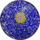 Antique Saint-Louis Complex Pistachio Millefiori on Blue Jasper Ground