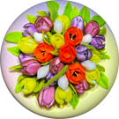 Cathy Richardson 2021 Flamework "Joy of Spring: Tulip Bouquet" on Opaque Ground 1 of 1