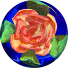 Pairpoint Robert Mason Crimp Rose On Blue Footed Base