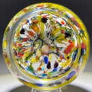 Vintage Murano Concentric Complex Millefiori on Colorful Spatter Ground