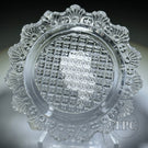 Antique Early 19th Century French Pressed Glass Napoleon I Sulphide Plaque