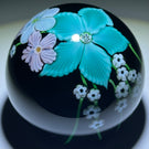 Orient & Flume 1984 Torchwork Surface Decorated Flowers on Black