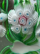 Vintage Murano Art glass Paperweight Millefiori Flower Bouquet