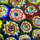 Vintage Murano Possibly AVEM Closepack Complex Millefiori over Colorful Ground