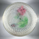 Rare Antique New England Glass Co. NEGC Lampwork Rose on Spiral Filigree Basket