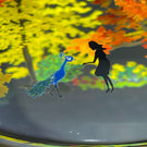 Alison Ruzsa 2019 Autumn Peacock Feeding Encapsulated Hand-paint Enamels