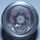 Rare Antique Chênée Miniature Complex Concentric Millefiori Glass Paperweight