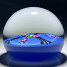 John Deacons J Glass Stretch Patterned Mandala Design on Opaque Blue Ground