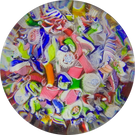 Antique Saint-Louis Glass Art Paperweight Colorful Millefiori Scramble