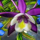 Ken Rosenfeld 2020 Flamework Columbine Wild Flower Bouquet on Clear