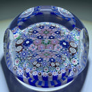 Damon MacNaught 2021 Faceted Close Concentric Complex Millefiori with Blue & White Staves