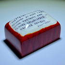 Mathieu Grodet Fused Murrine Paperweight Ingot with George Orwell Quotation
