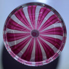 Jim Brown 2004 Glass Art Paperweight Concentric Pink & White Millefiori