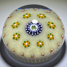 Michael Hunter 2021 Millefiori Antique White Rose Carpet Ground with Love Birds Picture Murrina