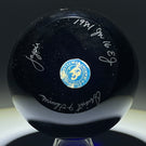 Orient & Flume 1983 Carved Cockatoo on Dark Transparent Cobalt Blue Blank