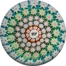 Perthshire Paperweights PP107 Complex Concentric Millefiori With Butterfly Picture Cane