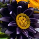 Gordon Smith 2020 Flamework Purple Daisy Wild Flower Bouquet Star Cut Base