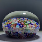 Antique Baccarat B1848 Art Glass Paperweight Closepack Millefiori W/ Silhouette Canes