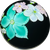Orient & Flume 1984 Torchwork Surface Decorated Flowers on Black