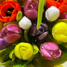Cathy Richardson 2021 Flamework "Joy of Spring: Tulip Bouquet" on Opaque Ground 1 of 1