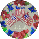 Antique Union Glass Company Patriotic USA Flamework Paperweight