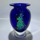 Mayauel Ward 2019 Compound Torchwork Orange Swallowtail Butterfly with Yellow Blossoms on Blue