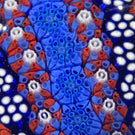 Matt Fimiano 2019  Parallel Rows of Complex Millefiori on Blue Ground
