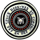 Large Mathieu Grodet 2021 Glass Art Murrina "War Is Coming and We Are Stuck Here" Quotation with White Tiger