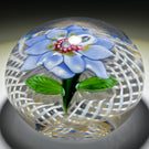 Antique Boston & Sandwich B&S Lampwork Weedflower with Aventurine Highlights over White Filigree Basket