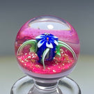 Vintage Charles Kaziun Jr. Lampwork Spider Lily Paperweight Style Bottle