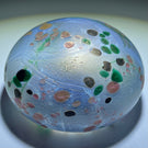 Isle of Wight Iridescent Abstract Surface Decorated Glass Art Paperweight