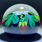 Signed Orient & Flume 1984 Torchwork Strawberries on Dichroic Blue Ground