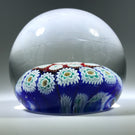 Vintage Murano Art Glass Paperweight Concentric Ruffled Millefiori