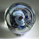 Signed Henry Summa Art Glass Paperweight Complex Modern Design