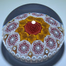 Michael Hunter 2021 Concentric Complex Millefiori in Stave Basket with Red & Orange Rose Canes