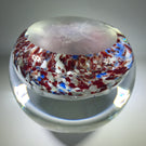 Vintage American Thomas Mosser Art Glass Paperweight Encased American Quilters Plaque