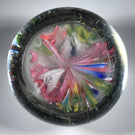 Antique Bohemian Art Glass Paperweight Latticinio Scramble with Complex Millefiori