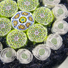 James Hart 2008 Complex Concentric Millefiori w/ Roses on Aventurine Ground