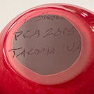 Chris Sherwin Commemorative 2015 PCA Convention Table Favor Glass Art Red Apple Paperweight